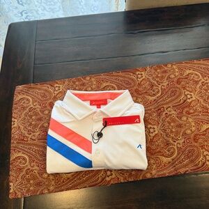 Redvanly Men’s Large Bright White Westin Performance Polo MSRP $110